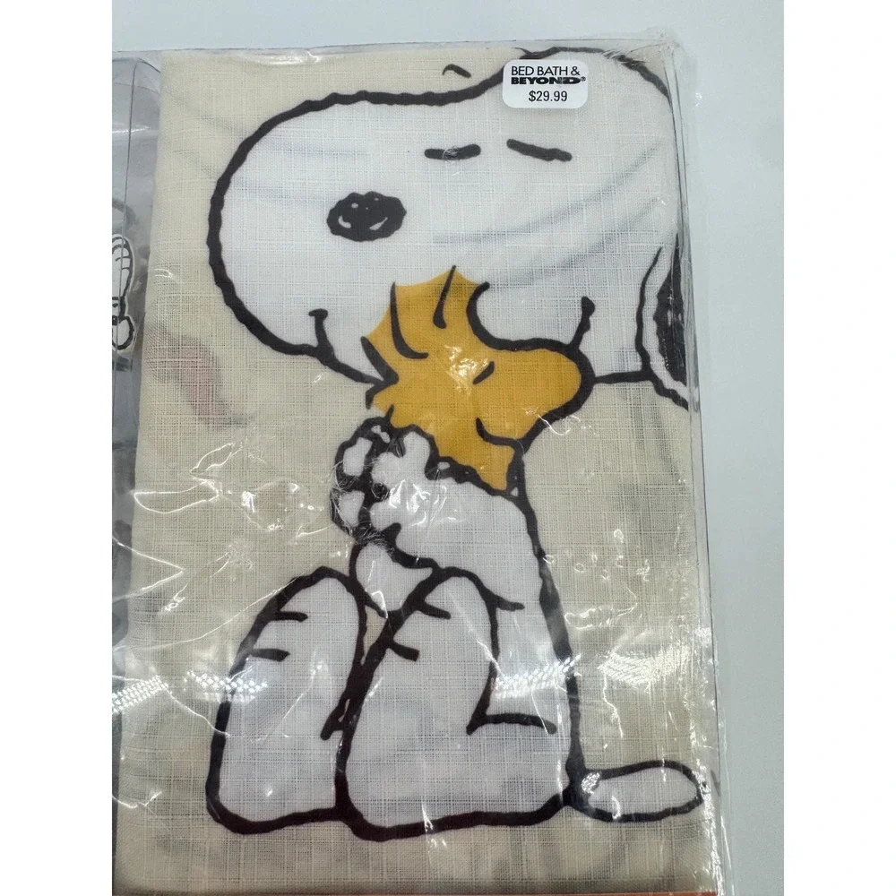 Peanuts Snoopy Woodstock Fall Shower Curtain and 12 Hook Set NWT 70x72